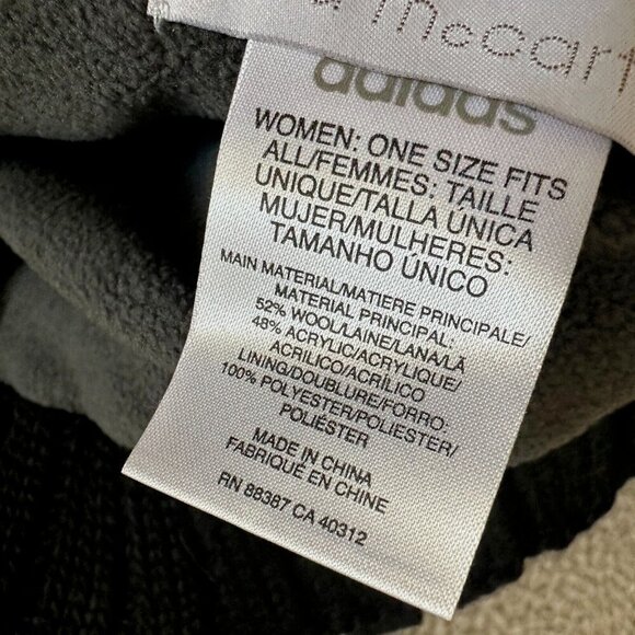 STELLA MCCARTNEY Adidas Neck Warmer Chunky Cable Knit Rib Button Wool Fleece - Picture 5 of 16